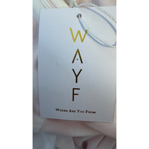 NWT WAYF Large Floral Print Maxi Dress Puff Sleeves & Tie Neckline - Picture 15 of 16